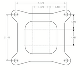 Holley® #0-1850C Classic 4-Barrell Carburetor (600 CFM - 4160 - Vacuum Secondaries - Gold Dichromate - Gasoline)