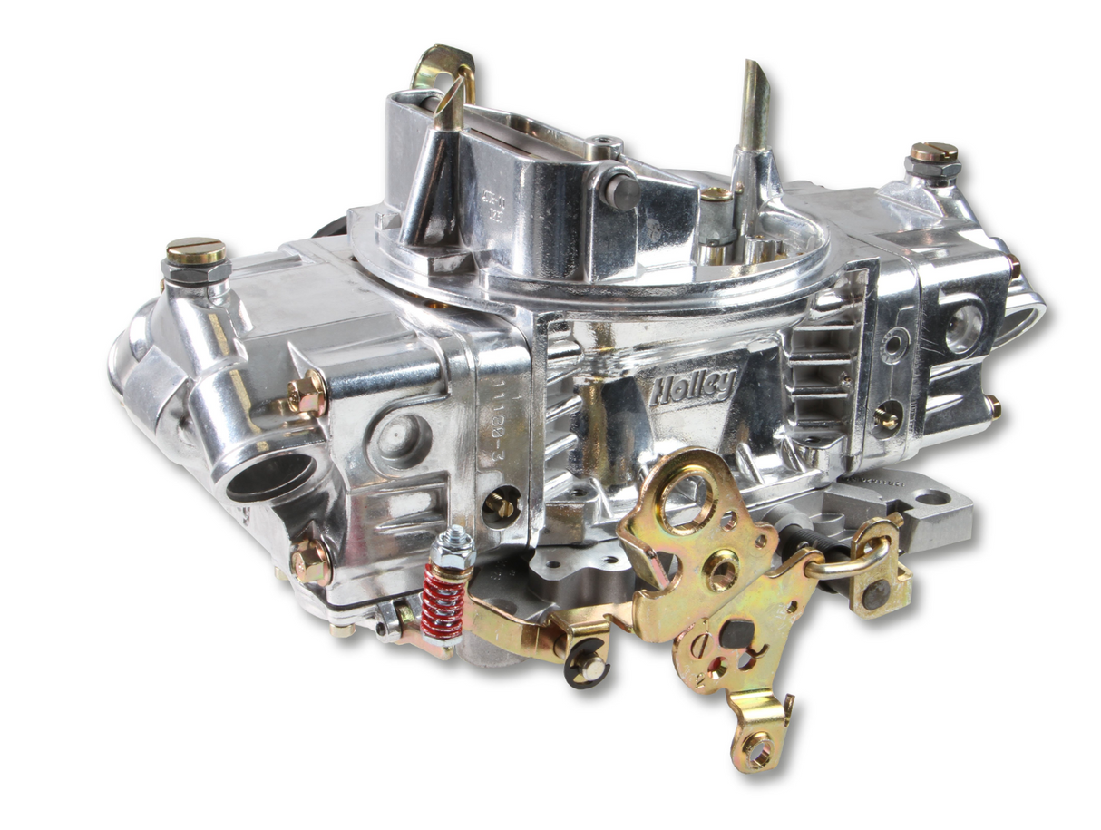 Holley® #0-4777SAE Aluminum Double Pump 4-Barrell Carburetor (650 CFM-4150-Mechanical Secondaries-Shiny-Gasoline)