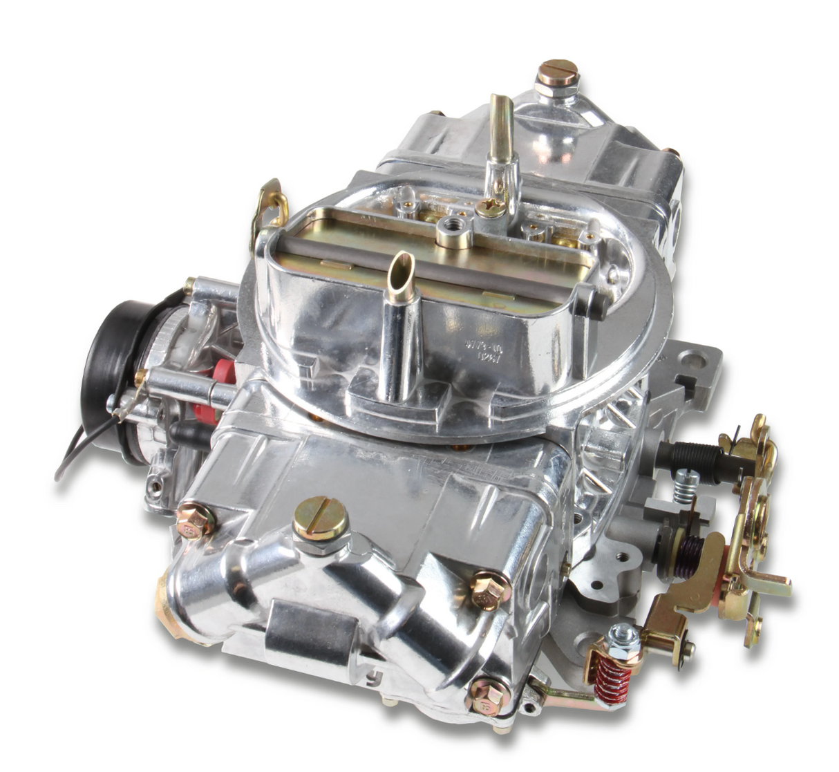 Holley® #0-4777SAE Aluminum Double Pump 4-Barrell Carburetor (650 CFM-4150-Mechanical Secondaries-Shiny-Gasoline)