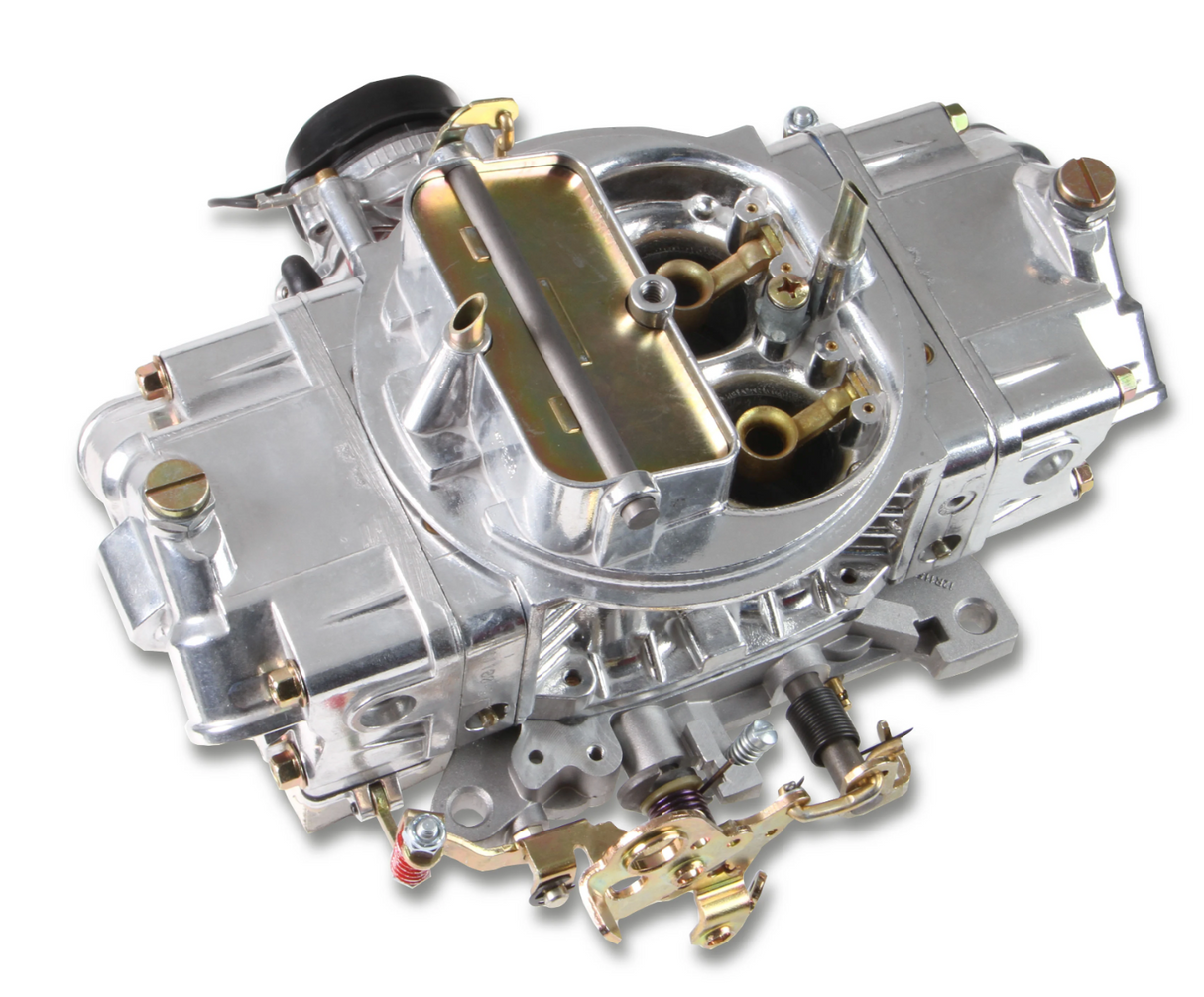 Holley® #0-4777SAE Aluminum Double Pump 4-Barrell Carburetor (650 CFM-4150-Mechanical Secondaries-Shiny-Gasoline)