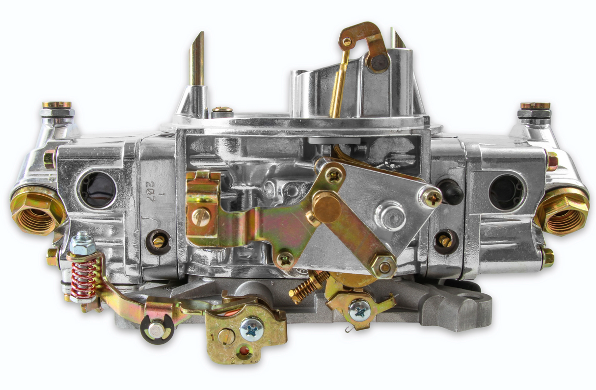 Holley® #0-4777S Double Pump Carburetor (650 CFM-4150-Mechanical Secondaries-Shiny-Gasoline)