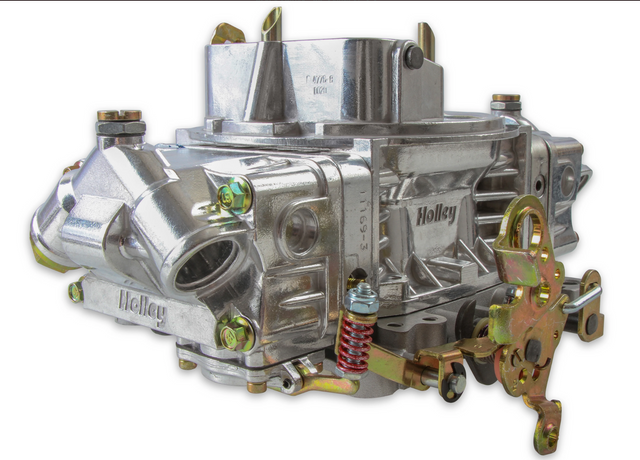 Holley® #0-4777S Double Pump Carburetor (650 CFM-4150-Mechanical Secondaries-Shiny-Gasoline)