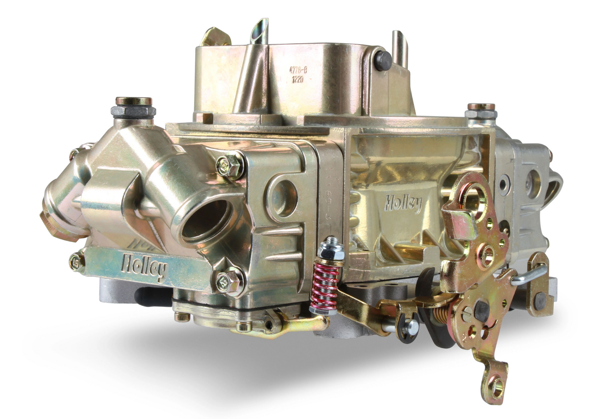 Holley® #0-4779C Double Pumper 4-Barrell Carburetor (750 CFM - 4150 - Mechanical Secondaries - Gold Dichromate - Gasoline)