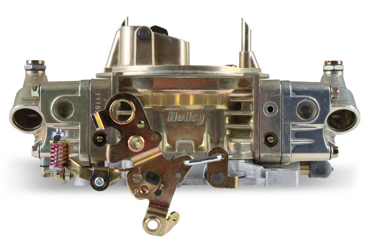 Holley® #0-4779C Double Pumper 4-Barrell Carburetor (750 CFM - 4150 - Mechanical Secondaries - Gold Dichromate - Gasoline)