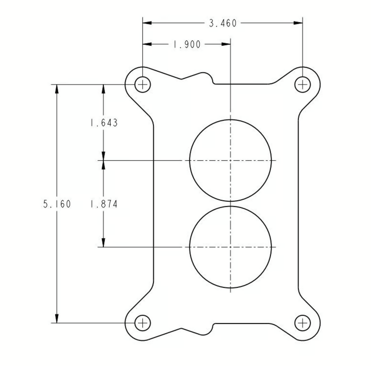 Holley® # 0-4412CT Performance 2-Barrell Carburetor (500 CFM - 2300 - Gold Dichromate - Gasoline)