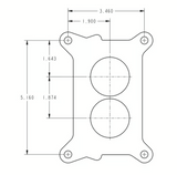 Holley® # 0-4412CT Performance 2-Barrell Carburetor (500 CFM - 2300 - Gold Dichromate - Gasoline)