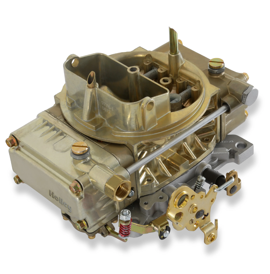 Holley® #0-9776 Tuneel Ram 4-Barrell Carburetor (450 CFM - 4160 - Mechanical Secondaries - Gold Dichromate - Gasoline)