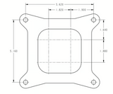 Holley® #0-9776 Tuneel Ram 4-Barrell Carburetor (450 CFM - 4160 - Mechanical Secondaries - Gold Dichromate - Gasoline)