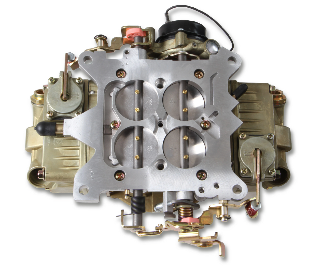 Holley® #0-4777CE Classic Double Pumper 4-Barrell Carburetor (650 CFM - 4150 - Mechanical Secondaries - Gold Dichromate - Gasoline)