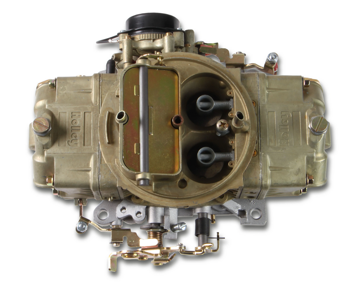 Holley® #0-4777CE Classic Double Pumper 4-Barrell Carburetor (650 CFM - 4150 - Mechanical Secondaries - Gold Dichromate - Gasoline)