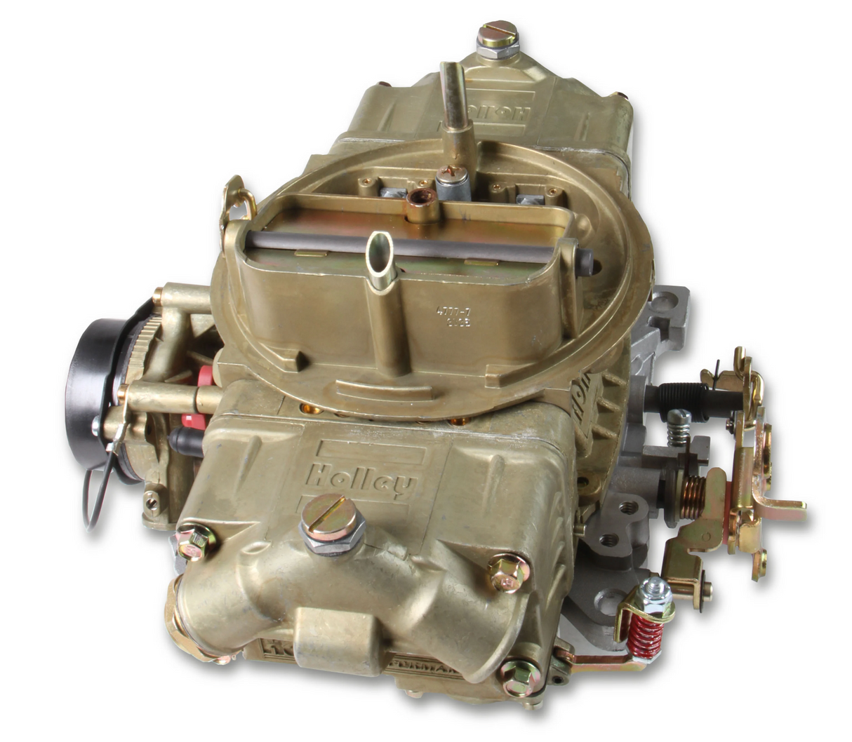 Holley® #0-4777CE Classic Double Pumper 4-Barrell Carburetor (650 CFM - 4150 - Mechanical Secondaries - Gold Dichromate - Gasoline)