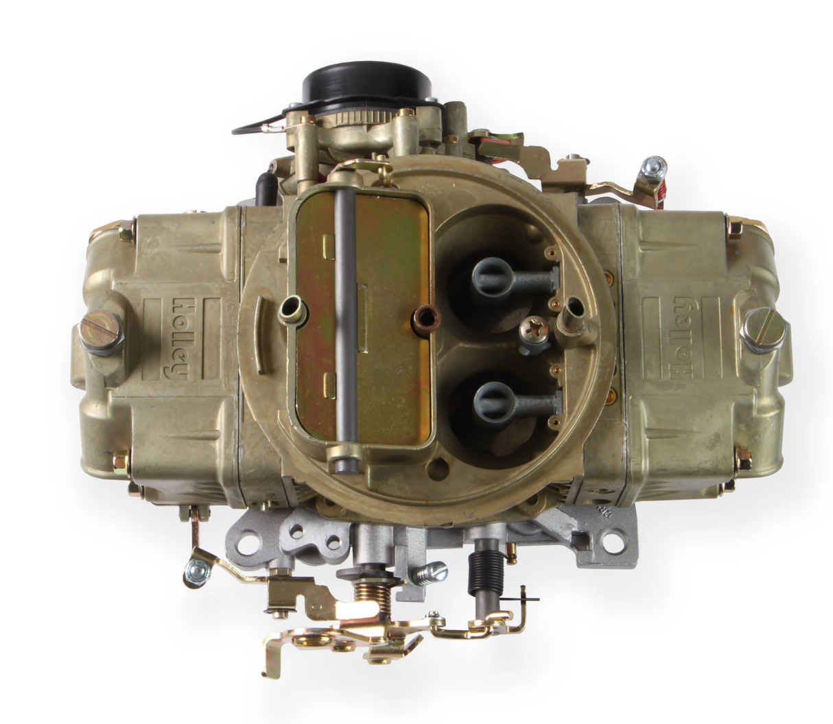 Holley® #0-4779CE Classic Double Pumper 4-Barrell Carburetor (750 CFM - 4150 - Mechanical Secondaries - Gold Dichromate - Gasoline)