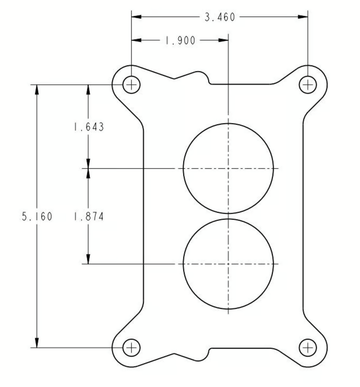 Holley® #0-82500 Marine Avenger 2-Barrell Carburetor (500 CFM - 2300 - Hard Core Gray - Gasoline)