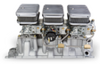 Holley® #300-522SA Tri-Power 3x2 SBC Intake and Carburetor Kit (350 CFM - 2300 - Shiny - Gasoline)