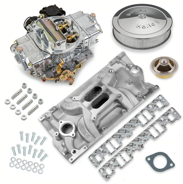 Holley® #VK060092 Street Avenger Carburetor and SBC Vortec Intake Manifold Combo