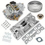 Holley® #VK060090 Street Avenger Carburetor and SBC Vortec Intake Manifold Combo ( 770 CFM - 4150 - Vacuum Secondaries - Shiny - Gasoline)