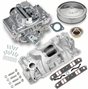 Holley® # VK060012 Street Warrior Carburetor and SBC Intake Manifold Combo (600 CFM - 4160 - Vacuum Secondaries - Shiny - Gasoline)