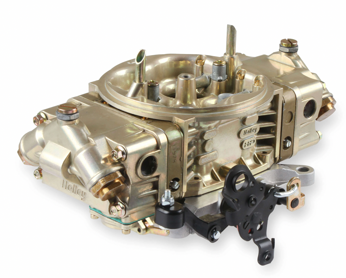 Holley® #0-80509-2 Classic HP Carburetor - Aluminum (830 CFM - 4150 - Mechanical Secondaries - Gold Dichromate - Gasoline)