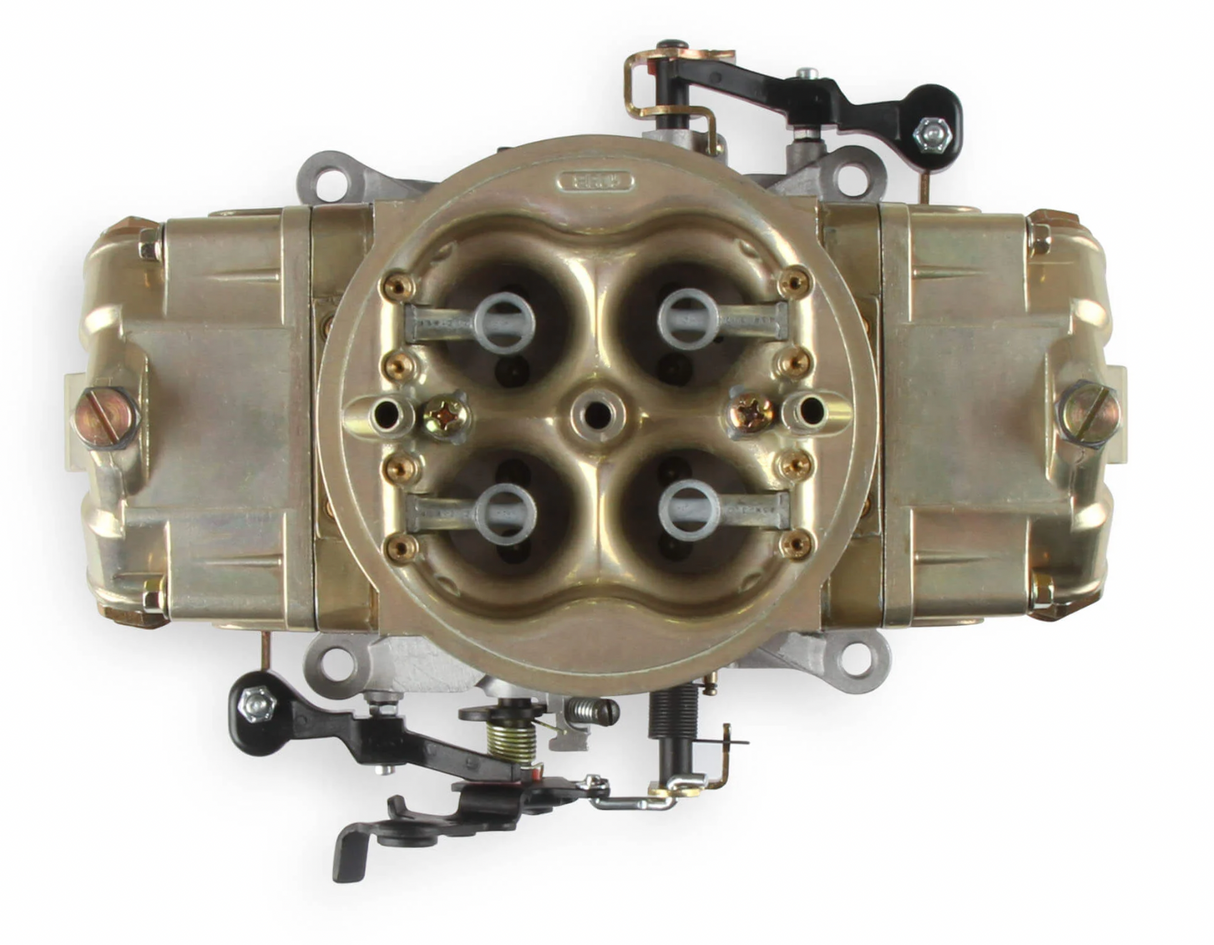 Holley® #0-80509-2 Classic HP Carburetor - Aluminum (830 CFM - 4150 - Mechanical Secondaries - Gold Dichromate - Gasoline)