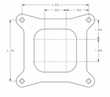 Holley® #0-80319-2 Marine Carburetor (600 CFM - 4160 - Vacuum Secondaries - Gold Dichromate - Gasoline)