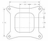 Holley® #0-80496-2 Classic HP Carburetor (950 CFM - 4150 - Mechanical Secondaries - Gold Dichromate - Gasoline)