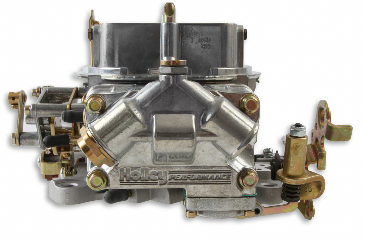Holley® #0-80573S Supercharger Double Pumper Carburetor - Draw-Thru (750 CFM - 4150 - Mechanical Secondaries - Shiny - Gasoline)