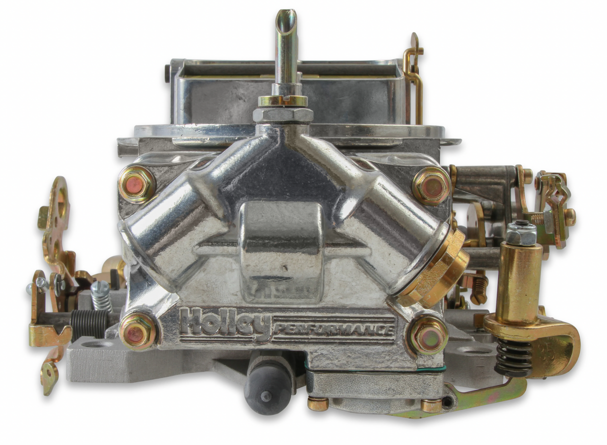 Holley® #0-80573S Supercharger Double Pumper Carburetor - Draw-Thru (750 CFM - 4150 - Mechanical Secondaries - Shiny - Gasoline)