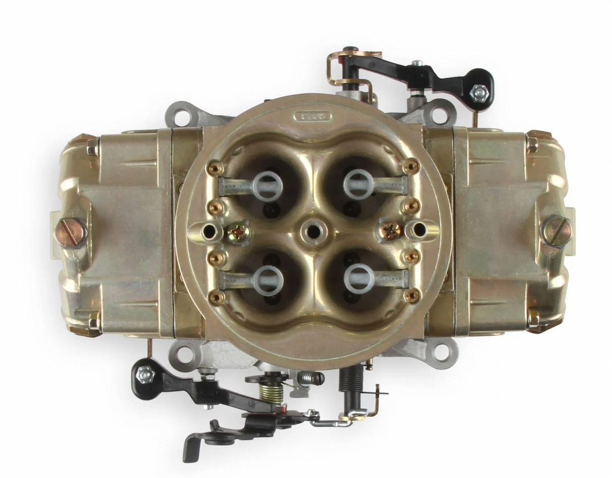 Holley® # 0-80541-2  Classic HP Carburetor (650 CFM - 4150 - Mechanical Secondaries - Gold Dichromate - Gasoline)