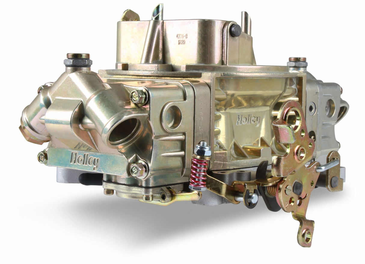 Holley® #0-4781C Double Pumper Carburetor (850 CFM - 4150 - Mechanical Secondaries - Gold Dichromate - Gasoline)