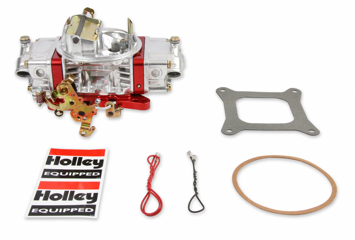 Holley® # 0-76750RD Ultra Double Pumper Carburetor (750 CFM - 4150 - Mechanical Secondaries - Shiny - Gasoline)