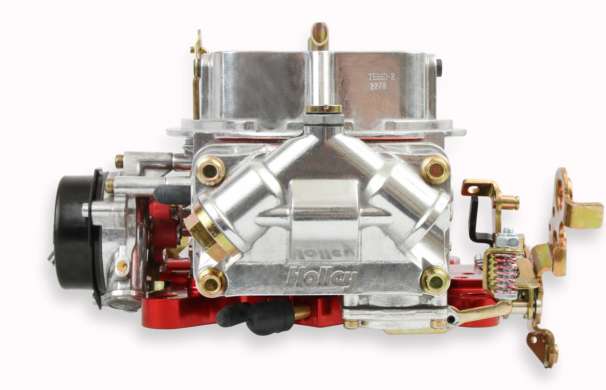 Holley® # 0-76750RD Ultra Double Pumper Carburetor (750 CFM - 4150 - Mechanical Secondaries - Shiny - Gasoline)