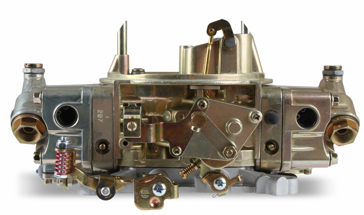 Holley® #0-4776C Double Pumper Carburetor (600 CFM - 4150 - Mechanical Secondaries - Gold Dichromate - Gasoline)