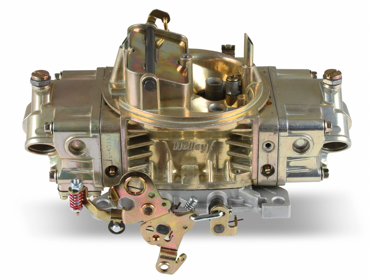 Holley® #0-4776C Double Pumper Carburetor (600 CFM - 4150 - Mechanical Secondaries - Gold Dichromate - Gasoline)