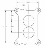 Holley® #0-4412C Performance 2BBL Carburetor (500 CFM - 2300 - Gold Dichromate - Gasoline)