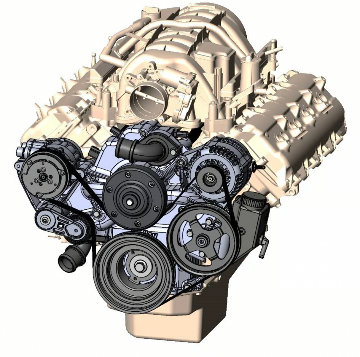 Holley® #20-292 (03-08) GEN III HEMI NON-VVT Premium Cast Mid-Mount Complete Drive System