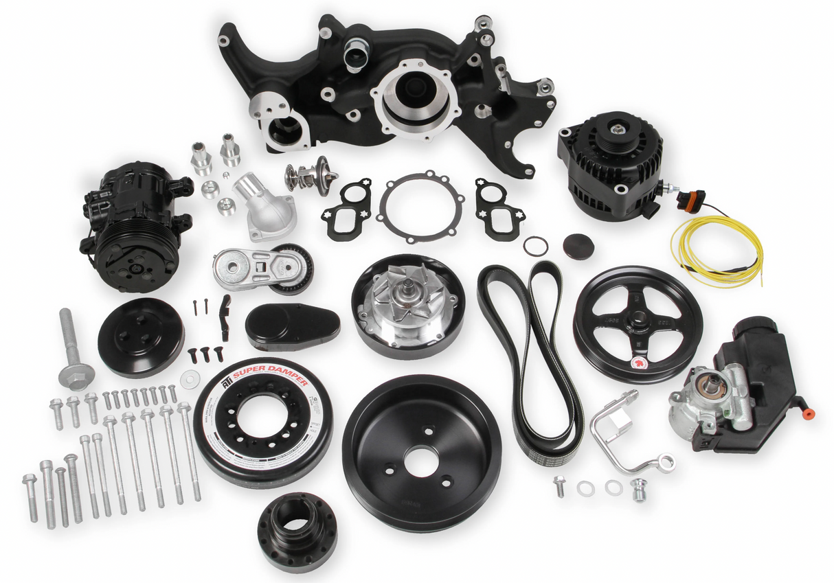Holley® #20-200BK Camaro/Corvette GEN V LT1 Premium Black Mid-Mount Complete Drive System