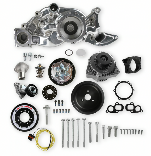 Holley® #20-202P Camaro/Corvette GEN V LT1 Polished Mid-Mount Racing Drive System Holley® #20-202P