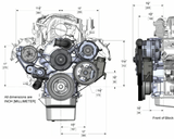 Holley® #20-290BK (03-08) GEN III HEMI NON-VVT Premium Black Mid-Mount Complete Drive System with Cast Damper