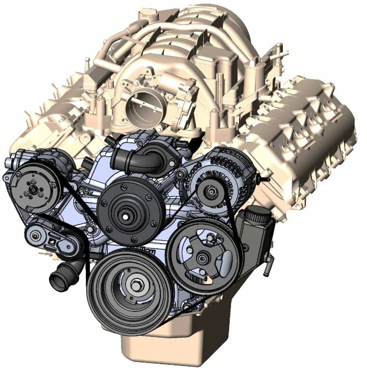 Holley® #20-290BK (03-08) GEN III HEMI NON-VVT Premium Black Mid-Mount Complete Drive System with Cast Damper