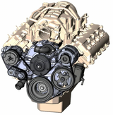 Holley® #20-290BK (03-08) GEN III HEMI NON-VVT Premium Black Mid-Mount Complete Drive System with Cast Damper