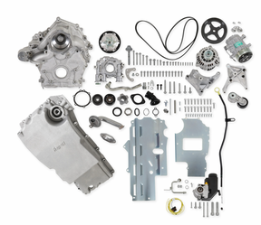 Holley® #20-345 Ford Godzilla 7.3L F100 Swap Natural Finish High-Mount Accessory Drive System