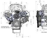 Holley® #20-291BK (09-23) GEN III HEMI VVT Black Mid-Mount Complete Drive System with Cast Damper