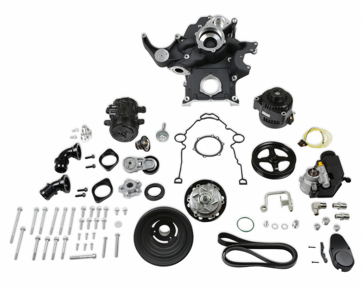 Holley® #20-291BK (09-23) GEN III HEMI VVT Black Mid-Mount Complete Drive System with Cast Damper