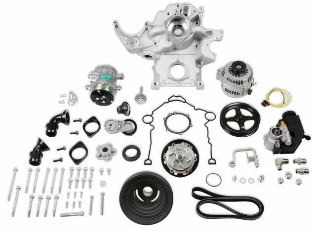 Holley® #20-290 (03-08) GEN III HEMI NON-VVT Natural Cast Mid-Mount Complete Drive System with Cast Damper