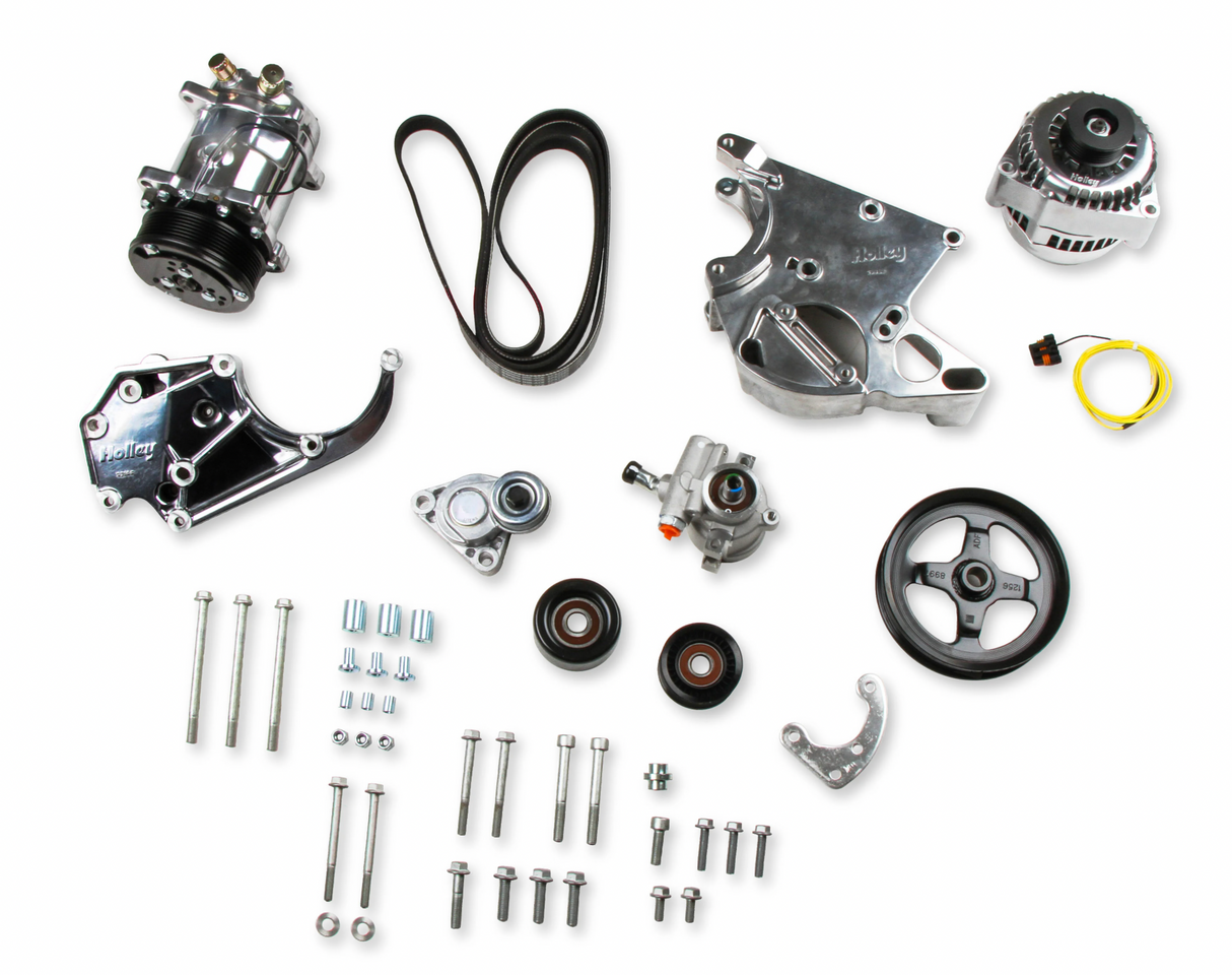 Holley® #20-137P GM LS/LT Polished High-Mount Complete Drive Kit