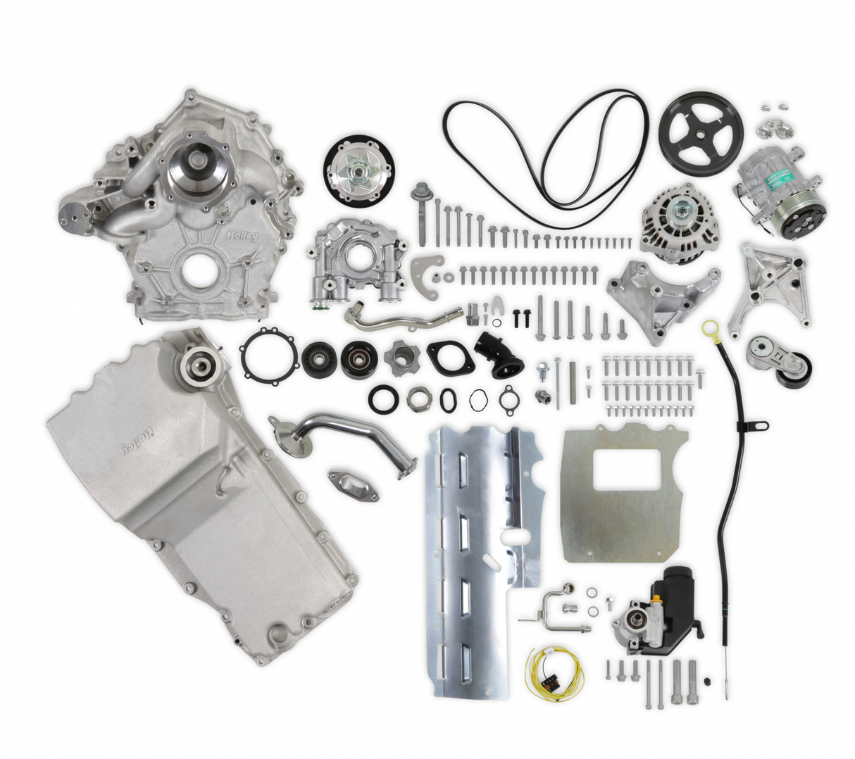 Holley® #20-340 Ford Godzilla 7.3L High-Mount Drive System with Holley Swap Oil Pan and Pump