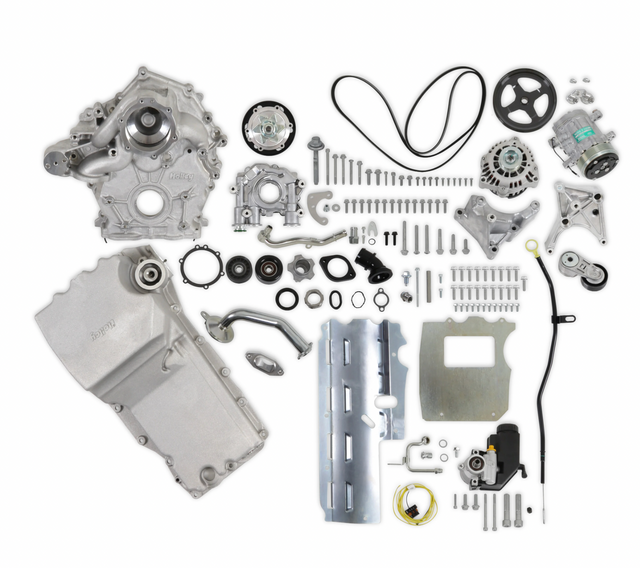 Holley® #20-340 Ford Godzilla 7.3L High-Mount Drive System with Holley Swap Oil Pan and Pump