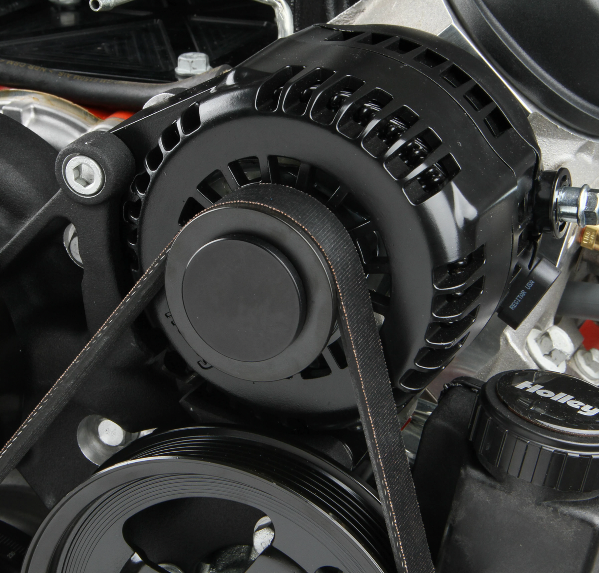 Holley® #20-205BK GM GEN V LT1 Mid-Mount Complete Black Drive System with Standard Damper