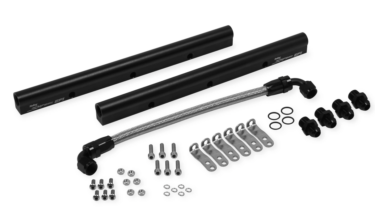 Holley® #833151 (11-14) Mustang/F-150 5.0L Silver Sniper EFI Fabricated Race Intake Manifold with Fuel Rail Kit