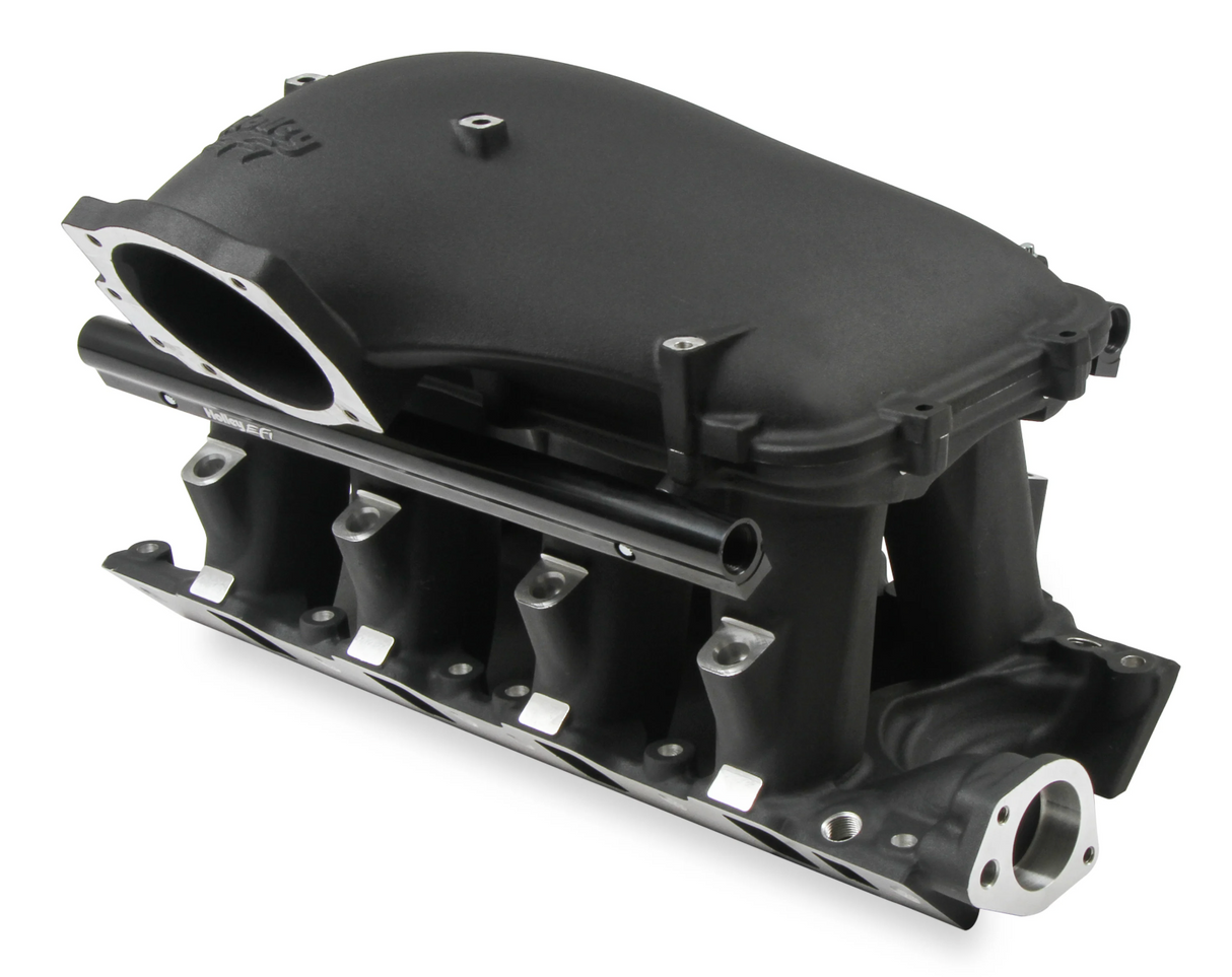 Holley® #300-308BK 8.2" SBF Ford Hi-Ram Intake Manifold with 105mm 1986-95 Ford 5.0 Throttle Body Flange Side Mount Top